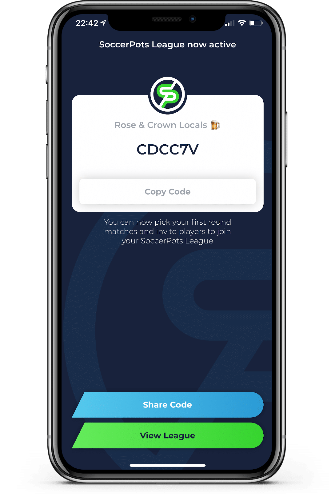 SoccerPots Private League Code SoccerPots Private League Code