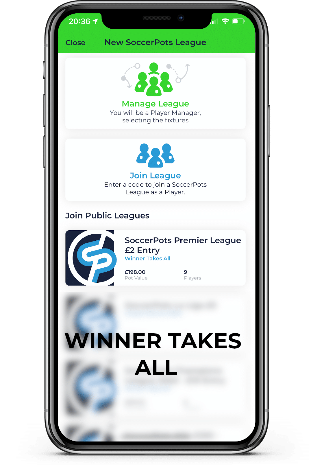 SoccerPots Winner Takes ALL Image SoccerPots Homepage