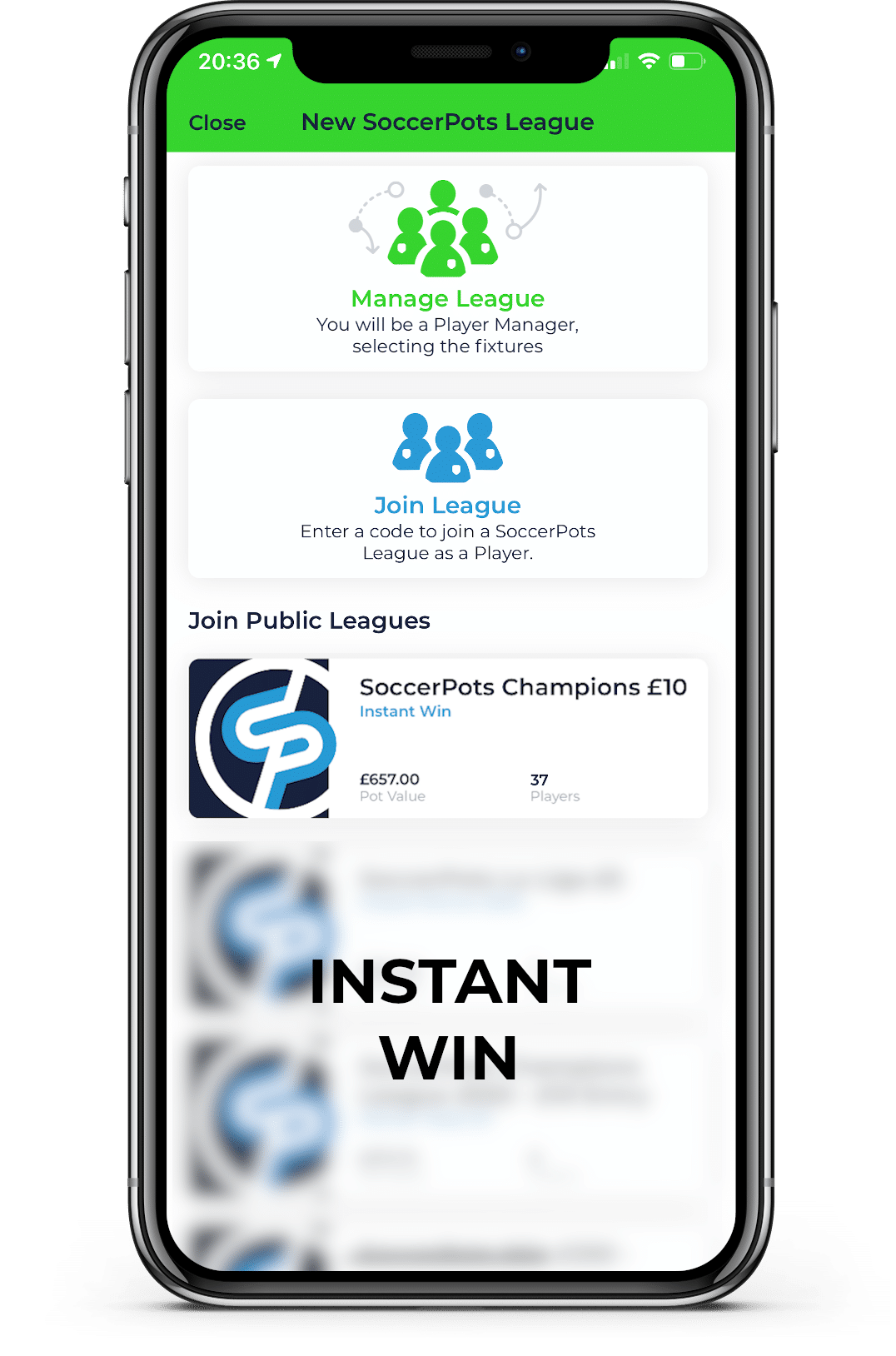 SoccerPots Instant Win